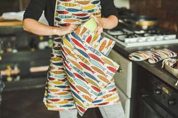 Aprons, gloves, coasters
