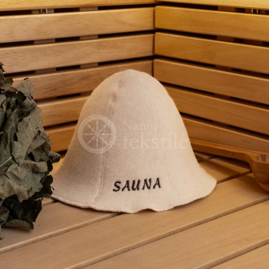 Vilnonė pirties kepurė ,,Sauna"