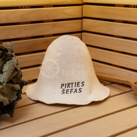 Vilnonė pirties kepurė ,,Pirties šefas"